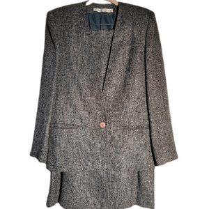 Larry Levine Gray Skirt Set